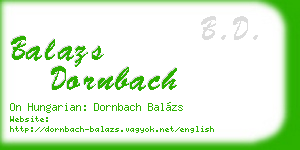 balazs dornbach business card