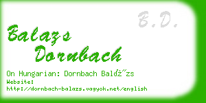 balazs dornbach business card